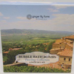 NWT! Ginger Lily Farms Botanical Bubble Bath Bombs 4Pc - Tuscany Collection